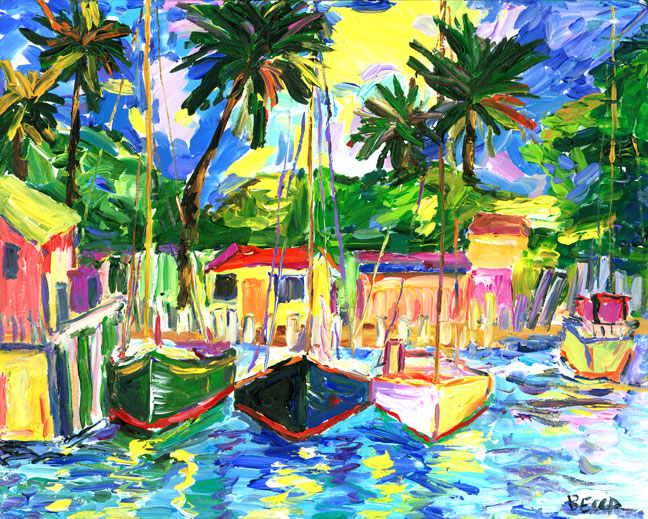 Sailboats at Dockside