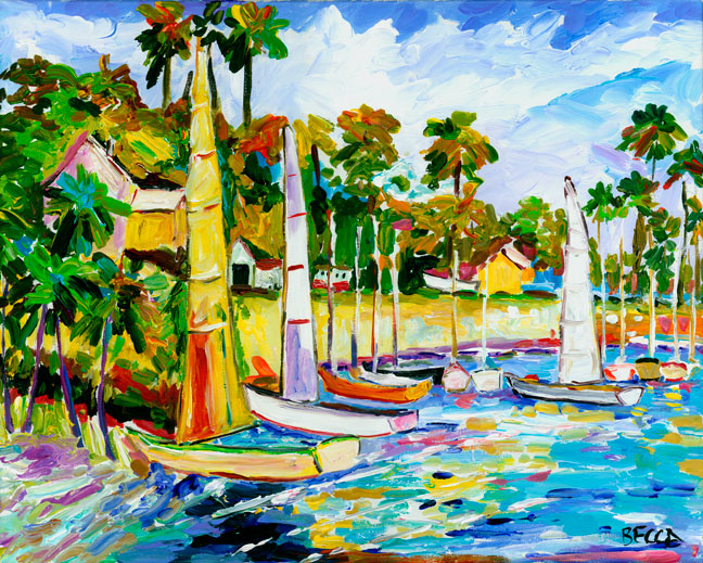 Sails Up at Harbor