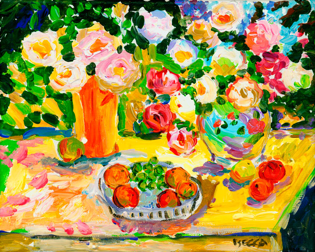 Vases with Fruit Plate